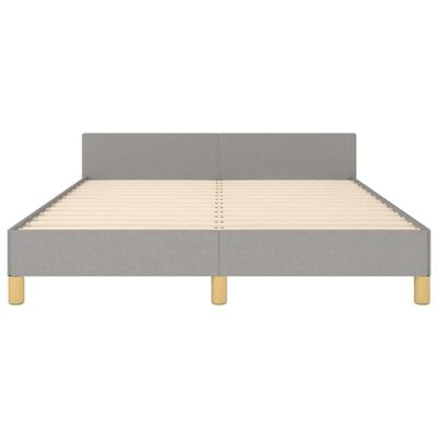 vidaXL Cadre de lit sans matelas gris clair 140x190 cm tissu