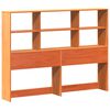 vidaXL Lit biblioth&egrave;que sans matelas cire marron 120x190cm bois massif