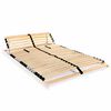 vidaXL Sommier &agrave; lattes sans matelas avec 28 lattes 7 zones 140x200 cm