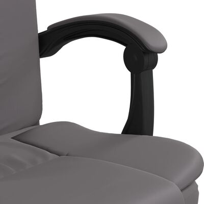 vidaXL Fauteuil inclinable de bureau Gris Similicuir