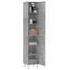 vidaXL Buffet haut Gris b&eacute;ton 34,5x34x180 cm Bois d'ing&eacute;nierie