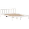 vidaXL Lit biblioth&egrave;que sans matelas blanc 140x200 cm bois pin massif