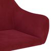 vidaXL Chaises &agrave; manger pivotantes lot de 6 rouge bordeaux velours