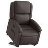 vidaXL Fauteuil inclinable marron foncé cuir véritable