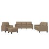 vidaXL Ensemble de canap&eacute;s 4 pcs avec coussins Cappuccino Similicuir
