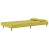 vidaXL Canap&eacute;-lit 2 places et deux oreillers repose-pied Vert Tissu