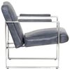vidaXL Chaise cabriolet Gris 60x73x77 cm Cuir v&eacute;ritable