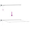 vidaXL Auvent Rétractable Blanc 400 × 300 cm Tissu et acier