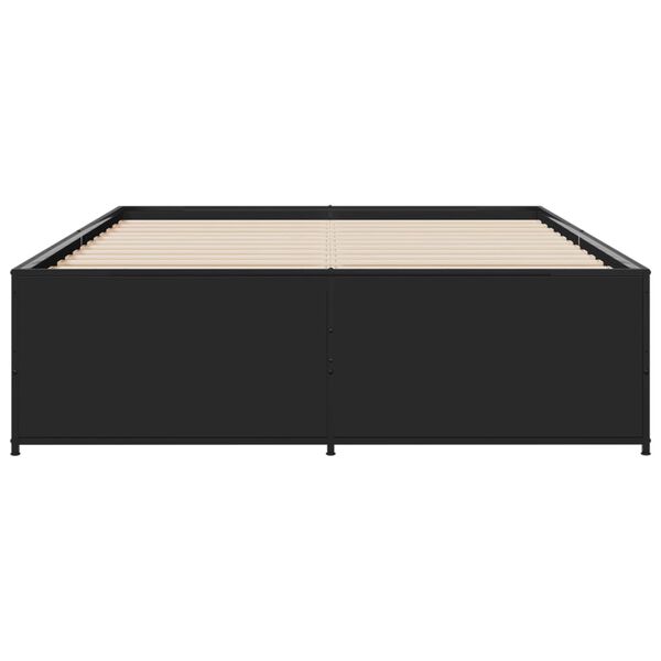 vidaXL Cadre de lit sans matelas noir 120x190 cm