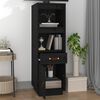 vidaXL Buffet haut Noir 34x40x108,5 cm Bois massif de pin
