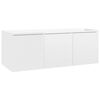 vidaXL Meuble TV Blanc brillant 80x34x30 cm Bois d'ing&eacute;nierie