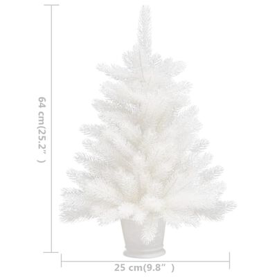 vidaXL Arbre de Noël artificiel pré-éclairé blanc 65 cm
