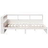 vidaXL Lit biblioth&egrave;que sans matelas blanc 90x190cm bois de pin massif