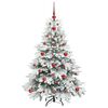 vidaXL Sapin de No&euml;l artificiel avec 150 LED Blanc 120 cm PE et PVC