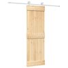 vidaXL Porte coulissante 70 x 210 cm Bois de pin massif (non trait&eacute;)