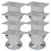 vidaXL Pieds ronds de canap&eacute; 8 pcs Chrome 60 mm