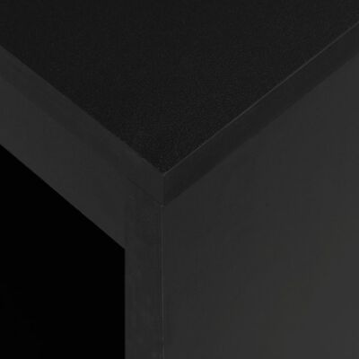 vidaXL Table de bar avec étagère Noir 110x50x103 cm