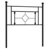 vidaXL T&ecirc;te de lit de remplacement m&eacute;tal noir 100 cm