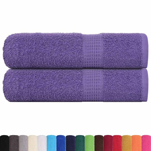 vidaXL Essuie-mains FROGN 2 pcs violet 50x100 cm 360 g/m²