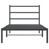 vidaXL Cadre de lit m&eacute;tal sans matelas avec t&ecirc;te de lit noir 107x203cm