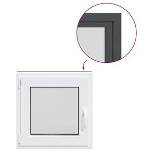 vidaXL Fenêtre de sous-sol« RISOR » 50 x 50 cm oscillo-battante DIN gauche anthracite