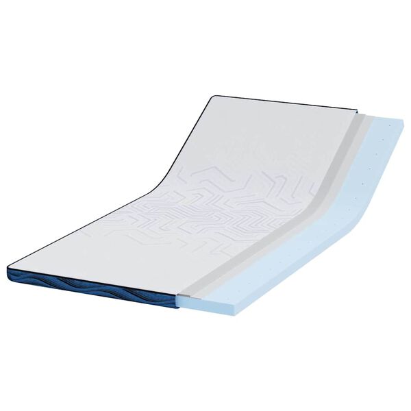 vidaXL Surmatelas Blanc 120 x 200 cm Tissu jacquard