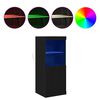 vidaXL Buffet LED Ch&ecirc;ne noir 41 x 37 x 100 cm Bois d'ing&eacute;nierie