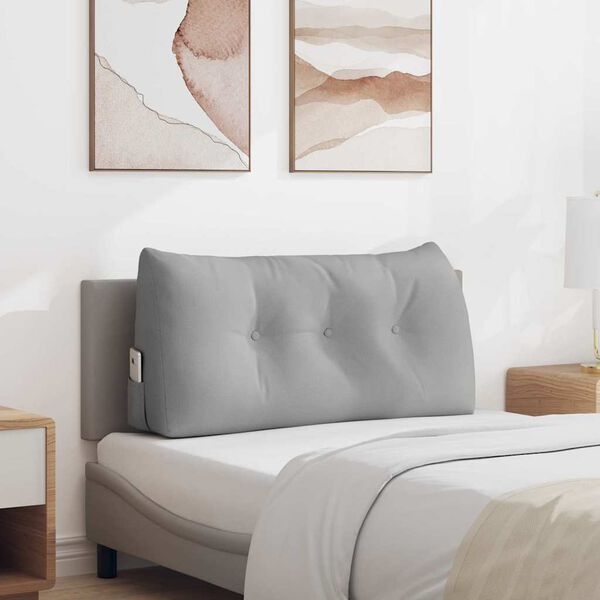 vidaXL Coussin de Dos Gris nuage 100 x 24 x 50 cm tissu