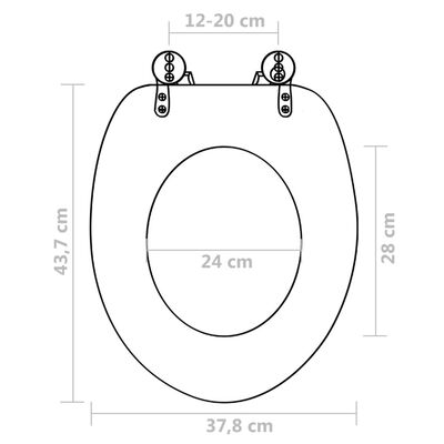 vidaXL Sièges de toilette avec couvercle 2 pcs MDF Design de savane