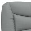 vidaXL Coussin de t&ecirc;te de lit Hvar gris clair 90 cm tissu