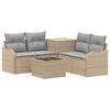 vidaXL Ensemble de Canap&eacute;s 6 pc Beige et Gris clair