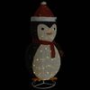 vidaXL D&eacute;coration de No&euml;l pingouin &agrave; LED Tissu de luxe 180 cm