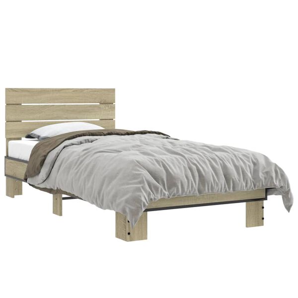 vidaXL Cadre de lit sans matelas chêne sonoma 90x190 cm