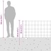 vidaXL Cl&ocirc;ture avec poteau Argent&eacute; 0,8 x 100 m Acier