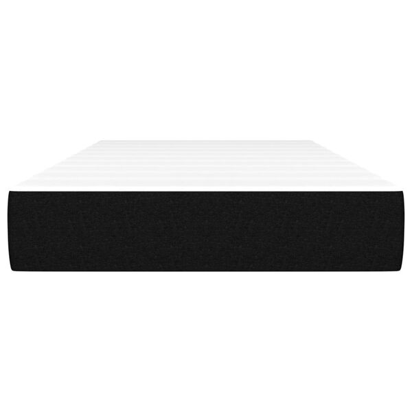 vidaXL Matelas de lit à ressorts ensachés Noir 90x200x20 cm Tissu