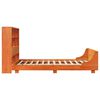 vidaXL Cadre de lit sans matelas cire marron 135x190cm bois pin massif