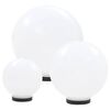 vidaXL Jeu de lampe boule &agrave; LED 3 pcs PMMA sph&eacute;rique 20/30/40 cm