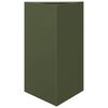 vidaXL Jardini&egrave;re vert olive triangulaire 50x43x75 cm acier