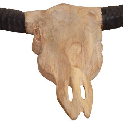 vidaXL Crâne de taureau mural Teck 69 x 6 x 60 cm