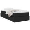 vidaXL Lit avec rangement et matelas Noir 90 x 200 cm Polyester