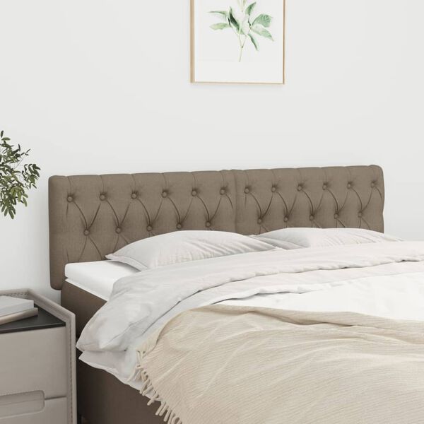vidaXL T&ecirc;tes de lit Taupe 160x7x78/88 cm Tissu
