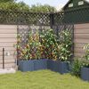 vidaXL Cache-pot de jardin 3 pcs Gris 120 x 40 x 143 cm Acier