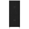 vidaXL Haut Armoire 2 pcs Ch&ecirc;ne noir Bois d'ing&eacute;nierie et verre