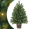 vidaXL Sapin de No&euml;l artificiel avec 150 LED Vert 65 cm PE et PVC