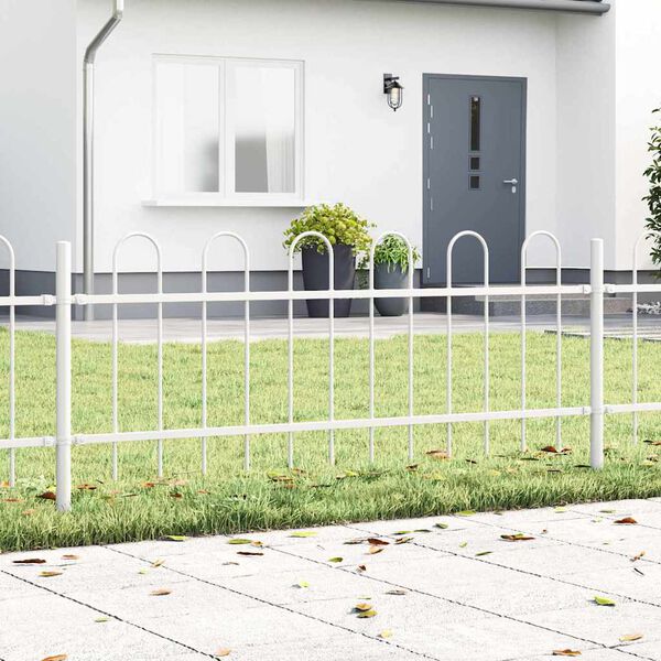 vidaXL Cl&ocirc;ture de jardin 5 pcs Blanc 8,5 x 0,6 m