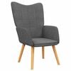 vidaXL Chaise de relaxation Gris fonc&eacute; Tissu