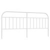 vidaXL T&ecirc;te de lit de remplacement m&eacute;tal blanc 193 cm
