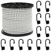 vidaXL Cords &eacute;lastiques avec crochets 8 mm Noir et Blanc
