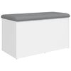 vidaXL Banc de rangement Blanc 82x42x45 cm Bois d'ing&eacute;nierie