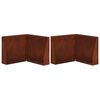 vidaXL Mur de sout&egrave;nement 2 pc 50 x 50 x 40 cm Acier patin&eacute; Rouill&eacute;